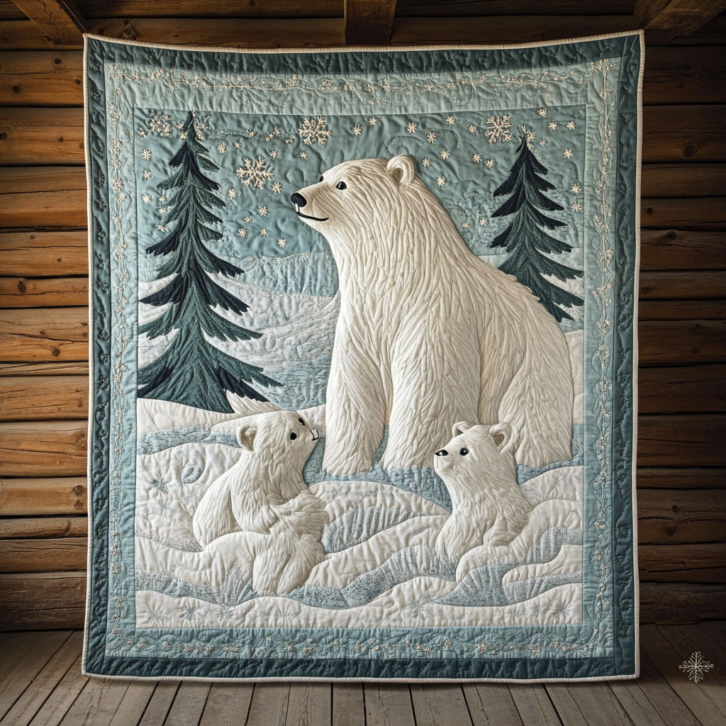 Polar Bear Family CW0509042CL Quilt