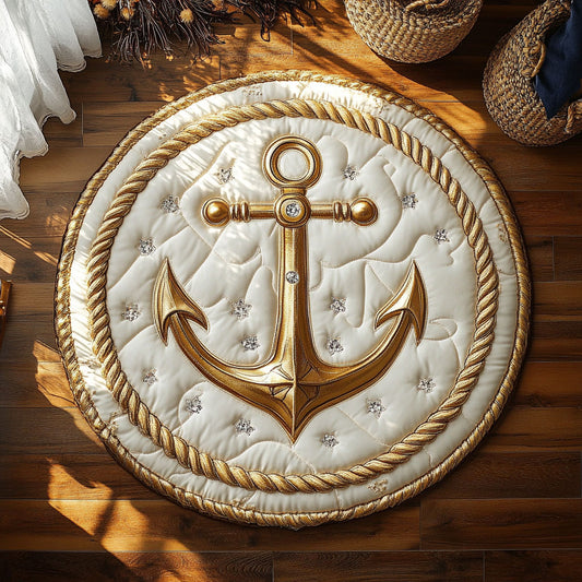 Nautical Pearl WY1106030CL Quilted Round Mat