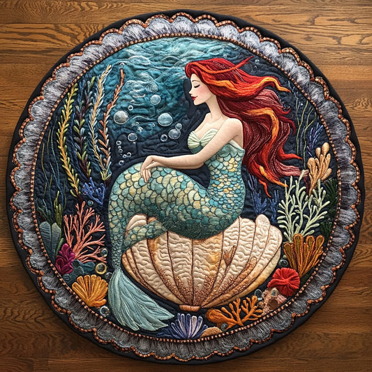 Mermaid Fantasy WN0306043CL Quilted Round Mat