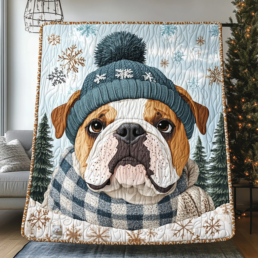 Winter Bulldog WU1710005CL Quilt