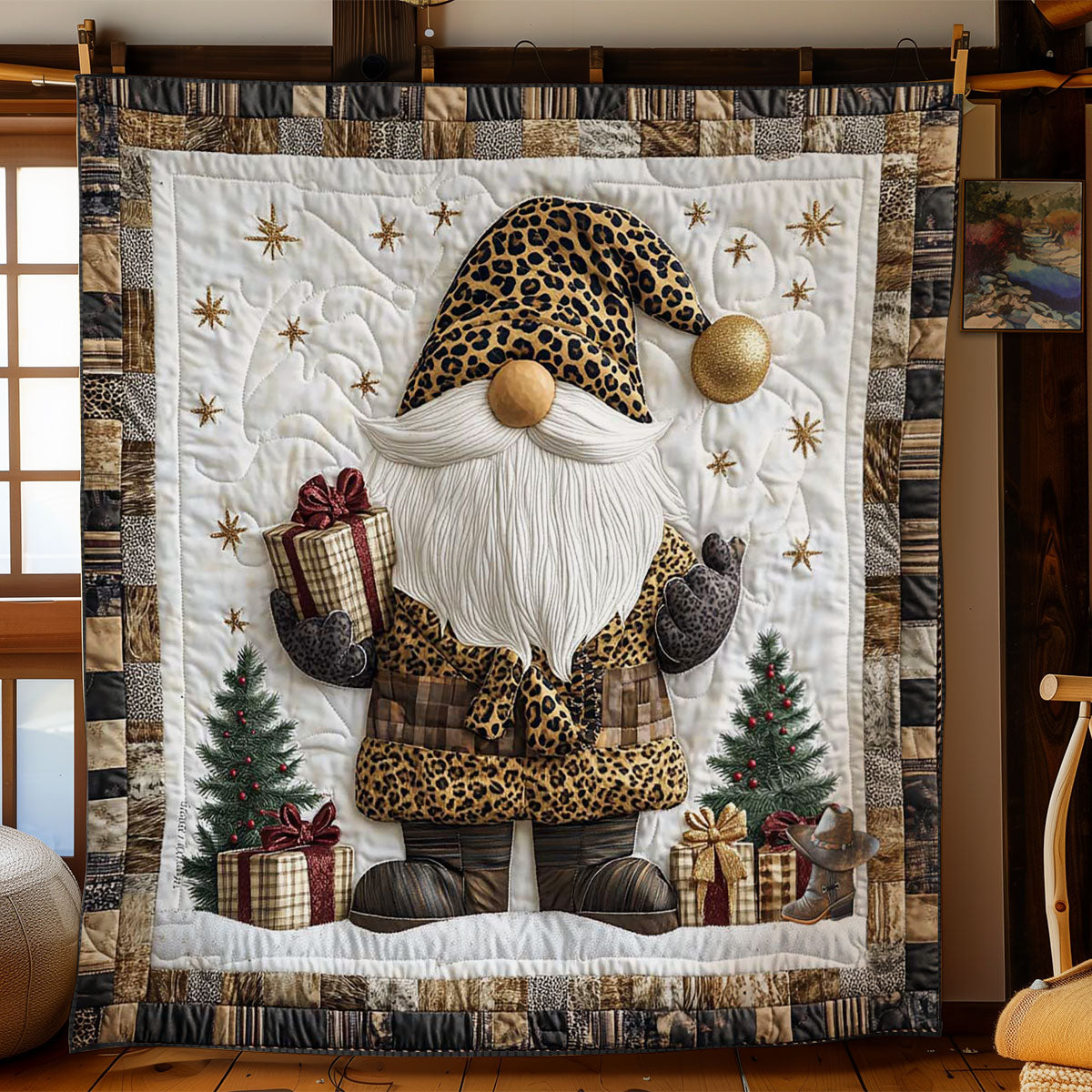 Snowy Leopard Gnome WN1312014CL Quilt