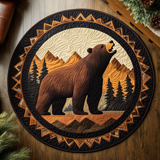 Wild Bear Roar CW3107049CL Quilted Round Mat