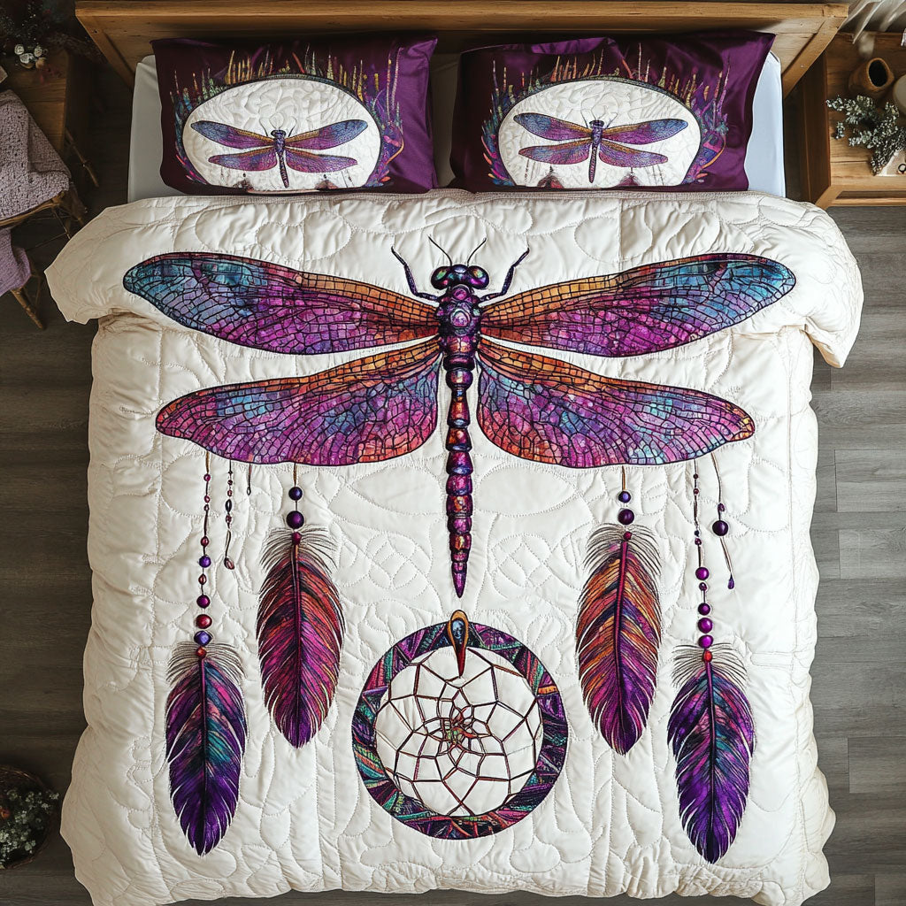 Dragonfly Dreamcatcher Glow CW0210051CL Duvet Cover Set