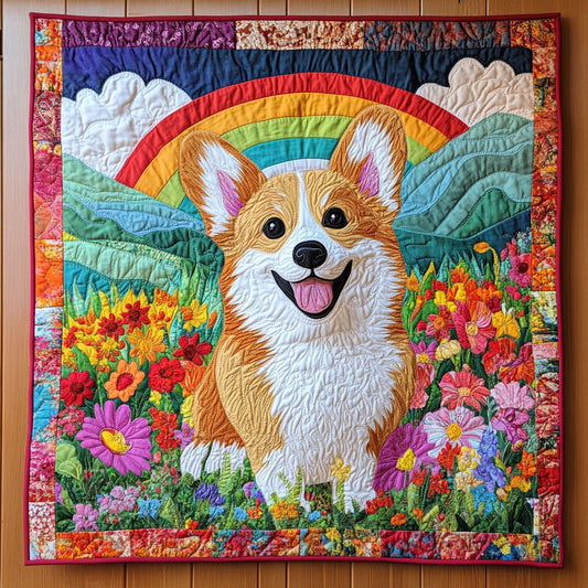 Floral Corgi CW2708046CL Quilt