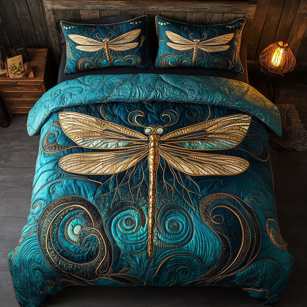 Mystic Gold Dragonfly WY2402031CL Duvet Cover Set