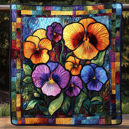Beautiful Pansies CW1606004CL Quilt