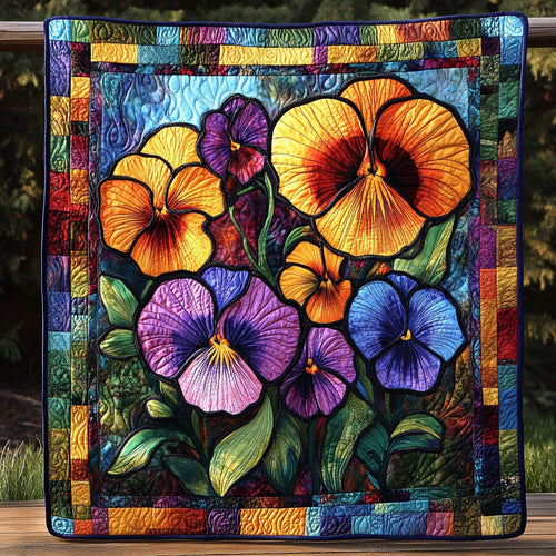 Beautiful Pansies CW1606004CL Quilt