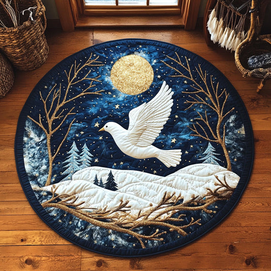 Moon Dove WY1505028CL Quilted Round Mat
