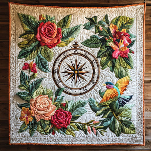 Floral Compass Rose CW0107020CL Quilt