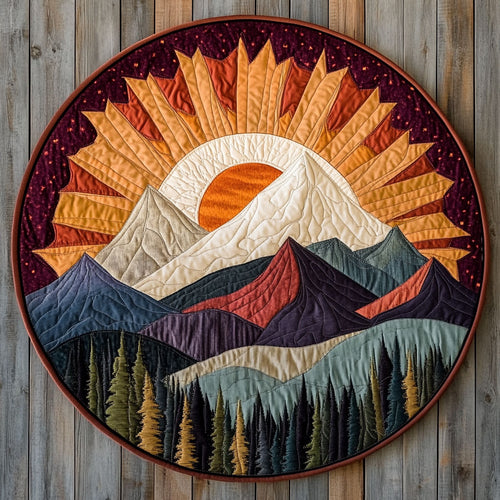Ornate Radiance Mountain WN1208058CL Quilted Round Mat