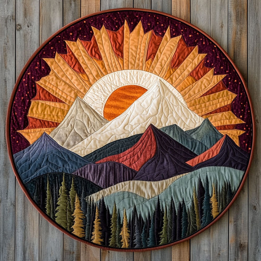 Ornate Radiance Mountain WN1208058CL Quilted Round Mat