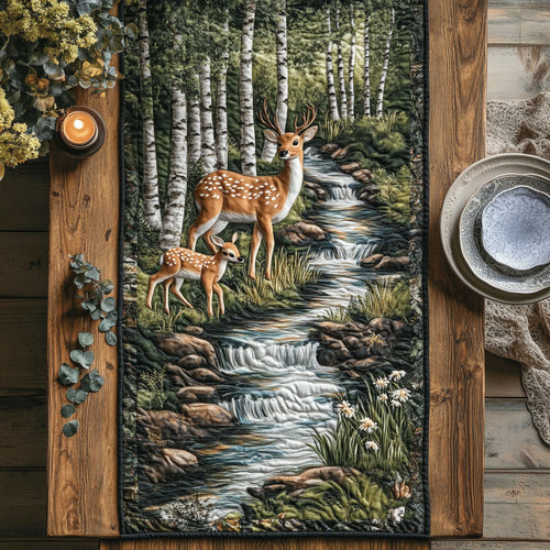 Deer Forest CW2205420CL Quilted Table Runner