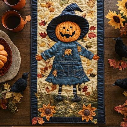 Spooky Scarecrow WY0505035CL Quilted Table Runner