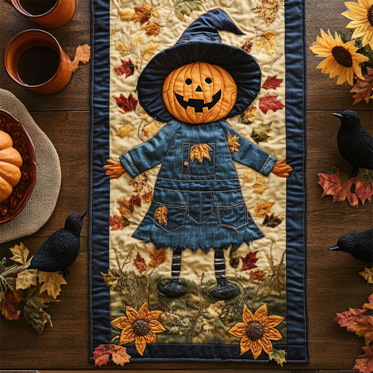 Spooky Scarecrow WY0505035CL Quilted Table Runner