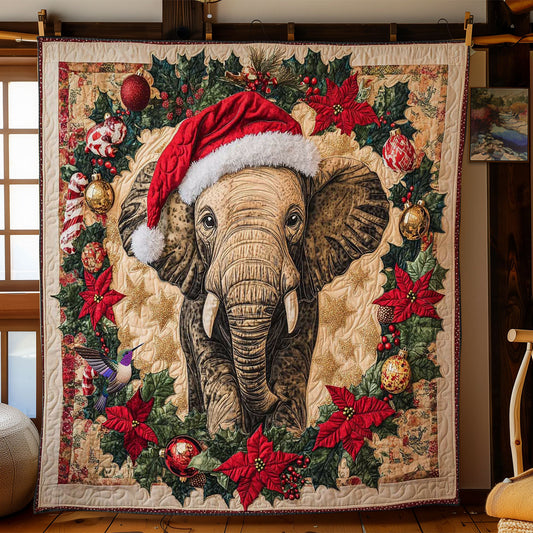 Holiday Elephant Bliss WN1312030CL Quilt