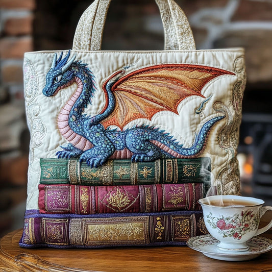Mystic Dragon Book CW0110012CL Quilted Tote Bag
