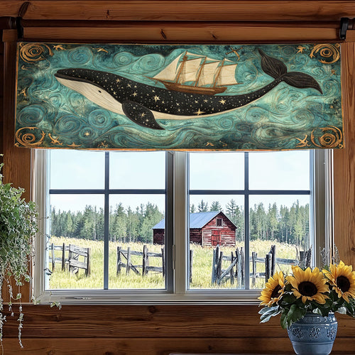 Celestial Whale Rider WN1607002CL Quilted Valance