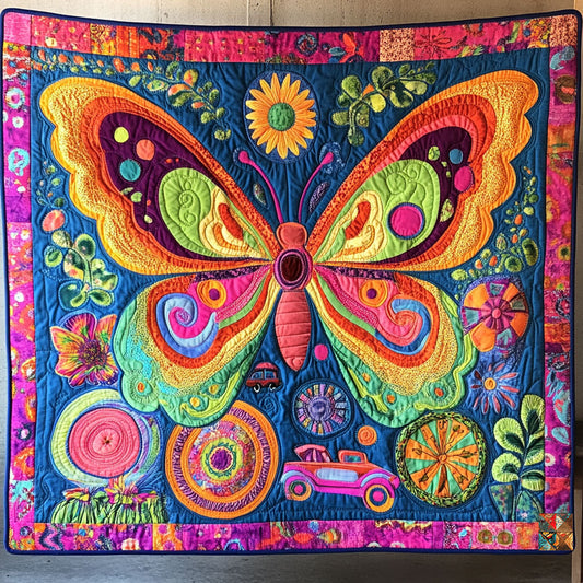 Hippie Abstract Butterfly WY3012017CL Quilt
