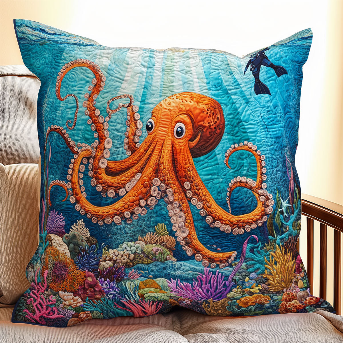 Octopus Ocean WX0406108CL Quilt Pillow Case