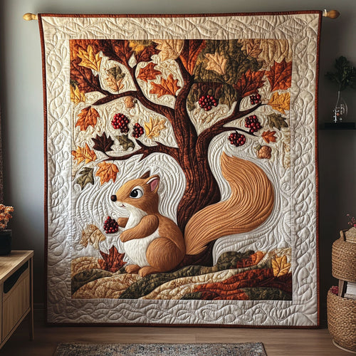 Squirrel Beneath The Tree DH2309006CL Quilt