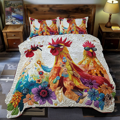 Three Lady Chicken WY0612075CL Duvet Cover Set