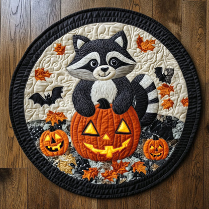 Pumpkin Bandit WY2608066CL Quilted Round Mat