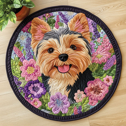 Floral Yorkshire Smile CW1807035CL Quilted Round Mat