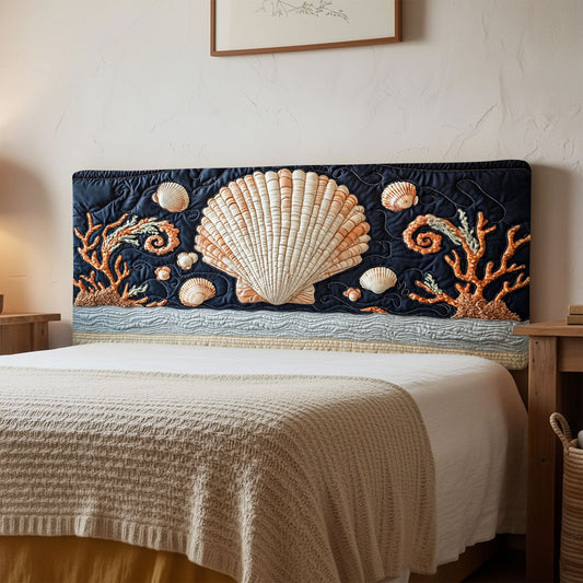 Ocean Seashell QA1712007CL Quilted Headboard Slipcover