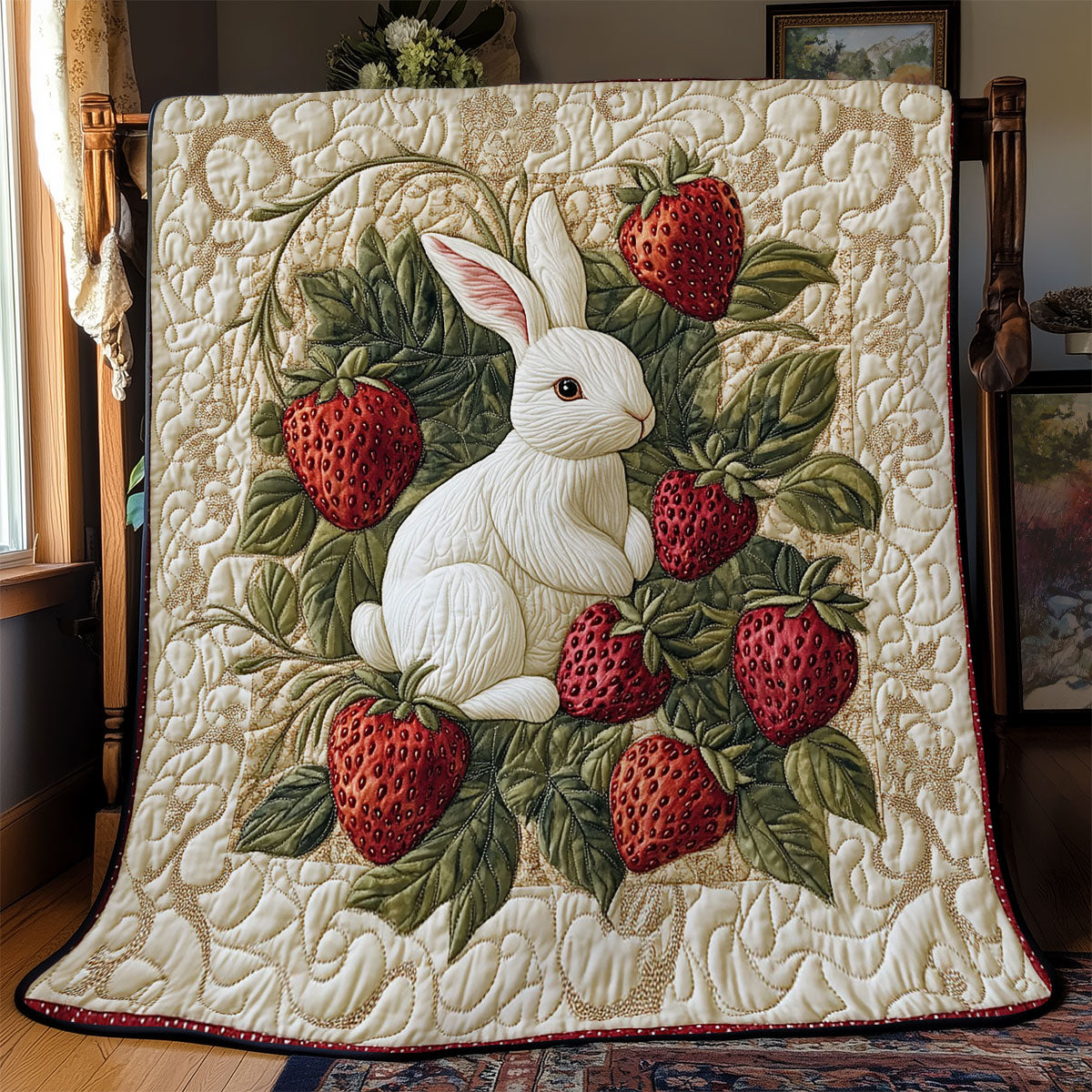 Strawberry Bunny WJ1303026CL Quilt