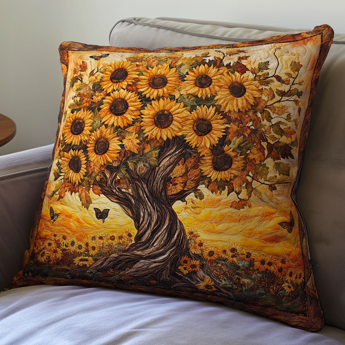 Sunflower Tree WX1401097CL Quilt Pillow Case