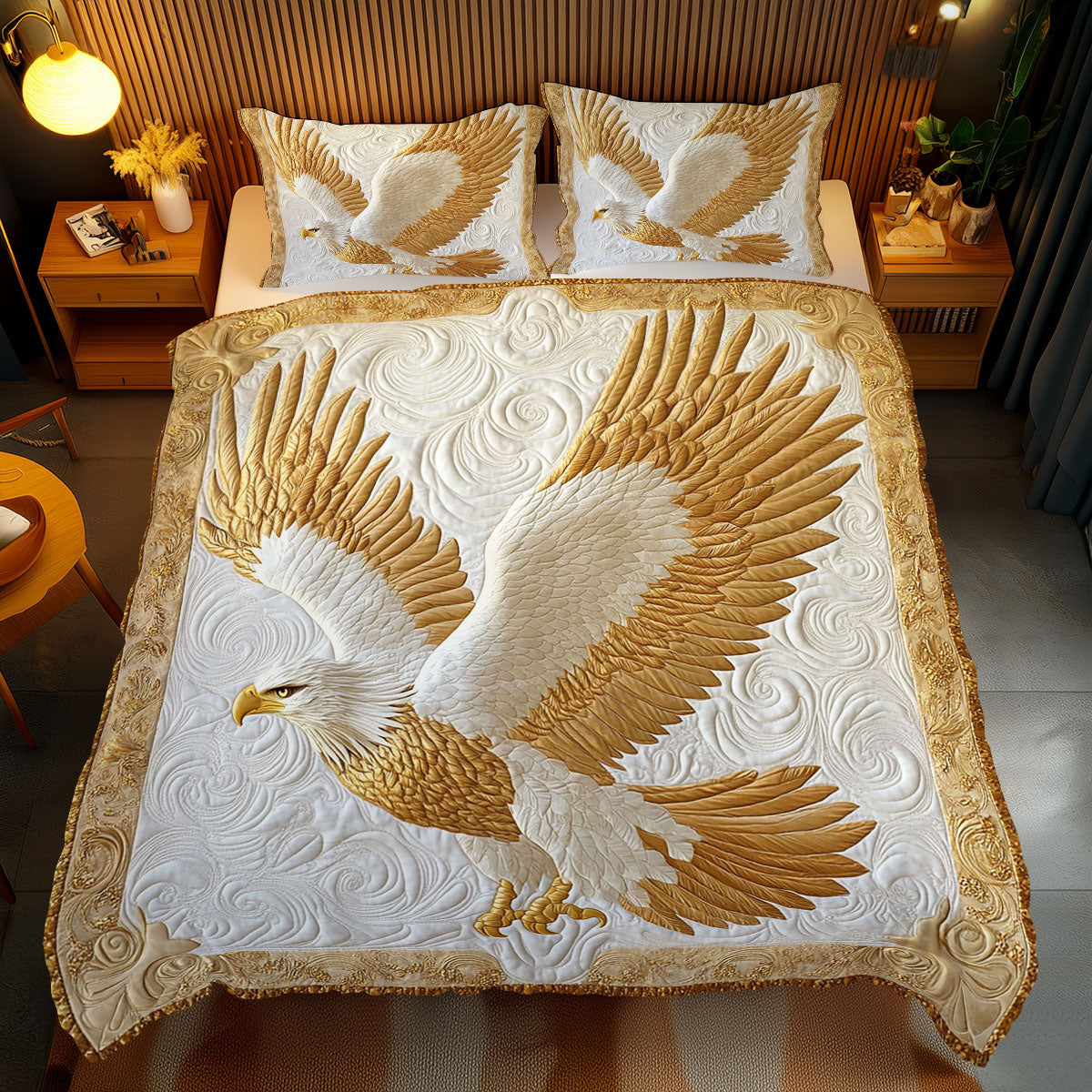 Fierce White Eagle WJ3012029CL Duvet Cover Set