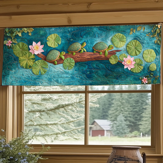 Lotus Turtle WJ2304036CL Quilted Valance