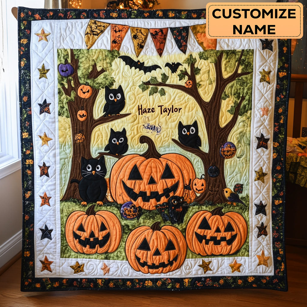 Twilight Owl WN3007110CL Personalized Baby Quilt