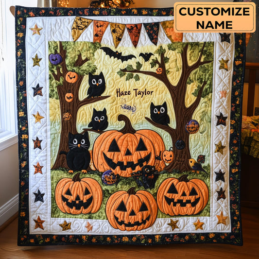 Twilight Owl WN3007110CL Personalized Baby Quilt