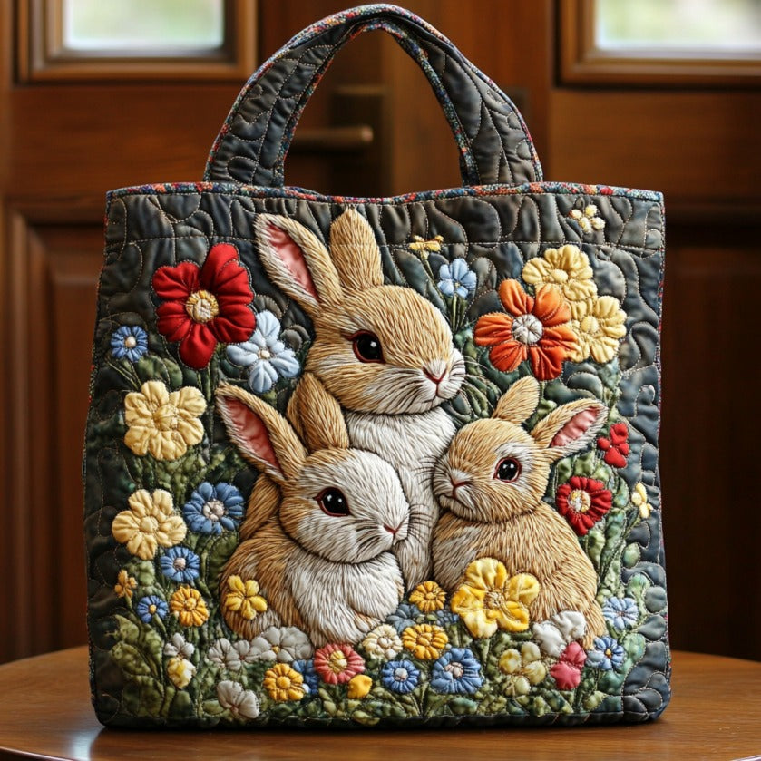 Rabbit Garden XR2509002CL Quilted Tote Bag
