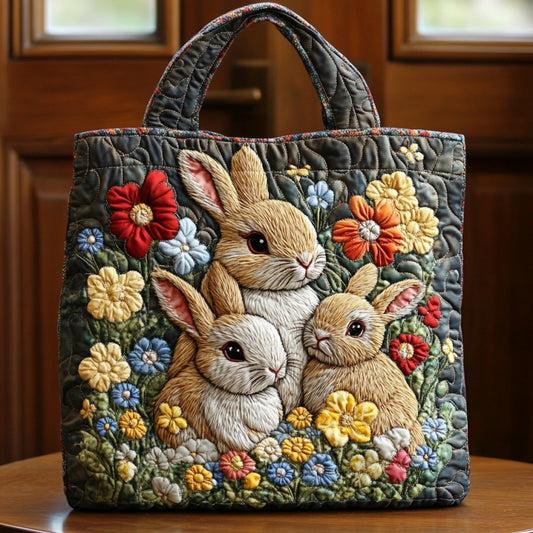 Rabbit Garden XR2509002CL Quilted Tote Bag
