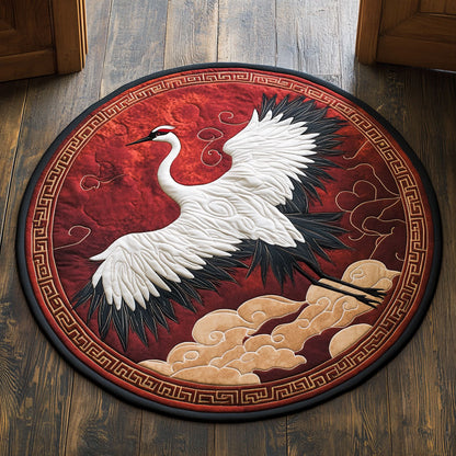 Crimson Crane CP2709107CL Quilted Round Mat