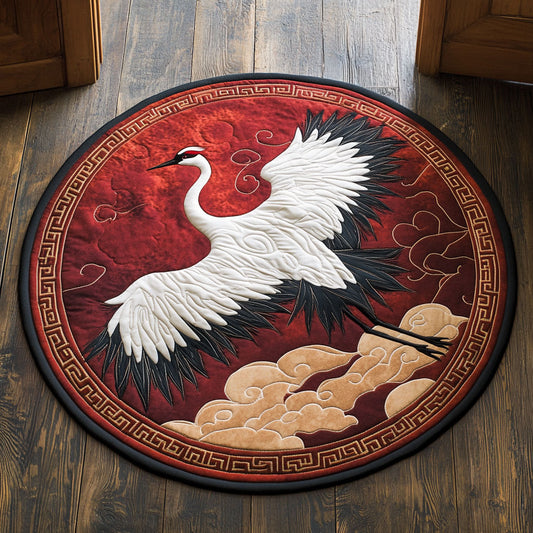 Crimson Crane CP2709107CL Quilted Round Mat