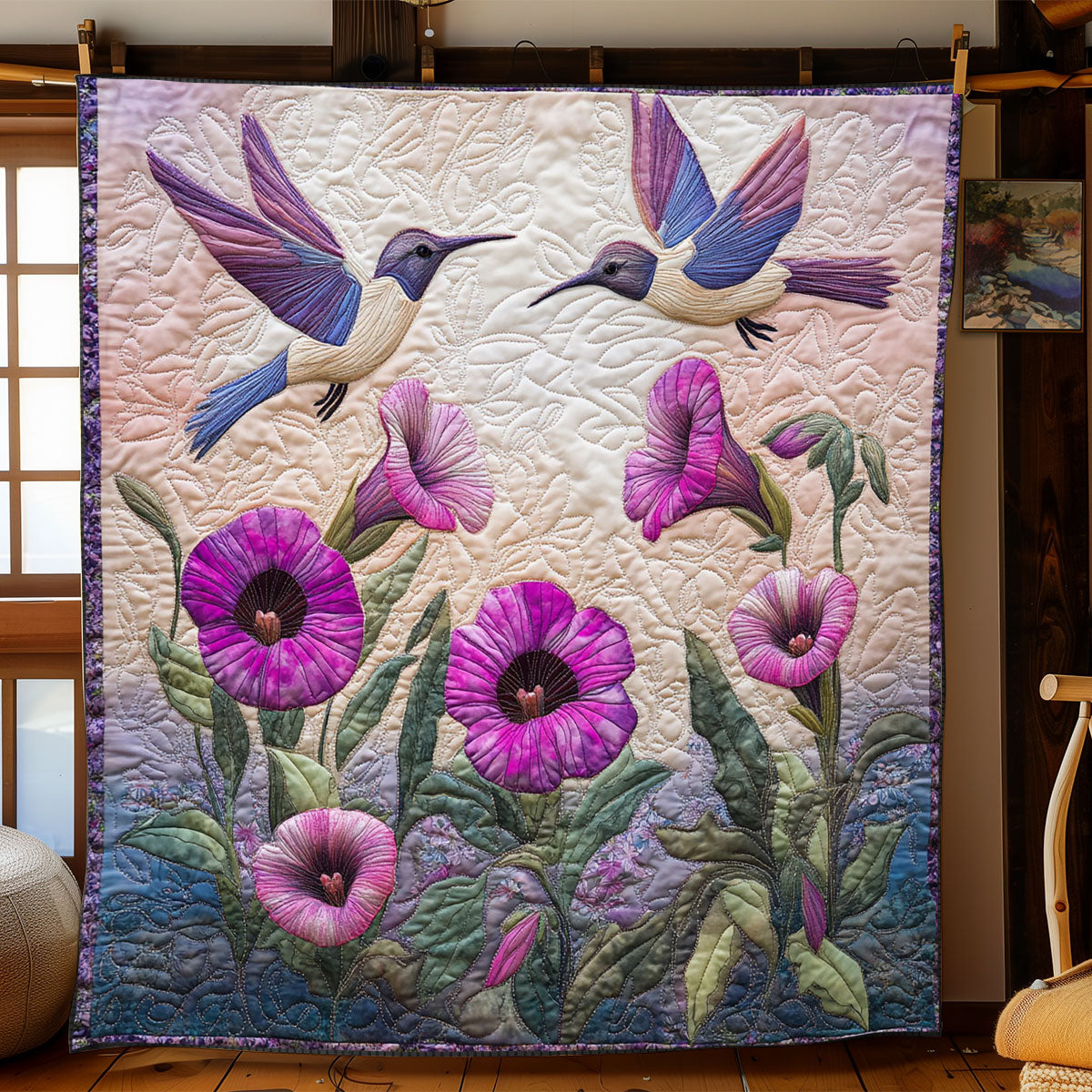 Blooming Hummingbird WJ0901005CL Quilt