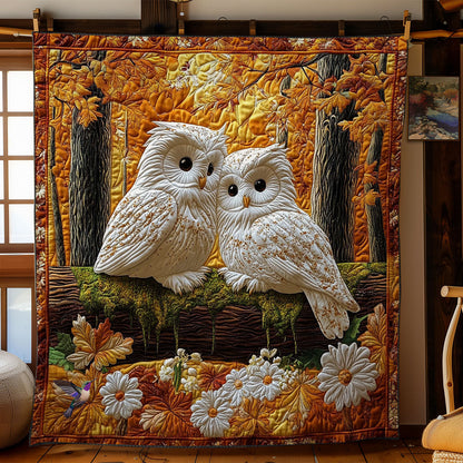 Couple Owl In Autumn WY2312018CL Quilt