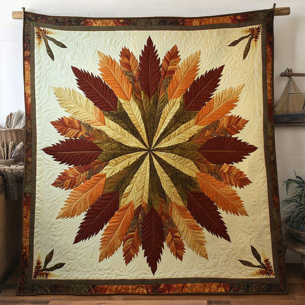 Leaf Sketch WN0707090CL Quilt