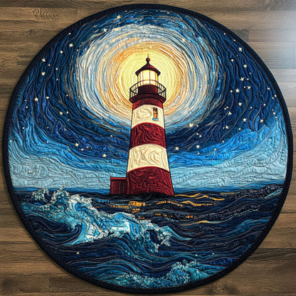Mysterious Lighthouse DH0810022CL Quilted Round Mat