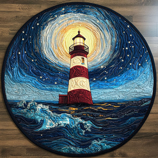 Mysterious Lighthouse DH0810022CL Quilted Round Mat
