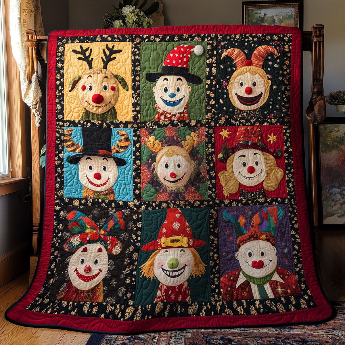 Christmas Clown Crew WY1207034CL Quilt
