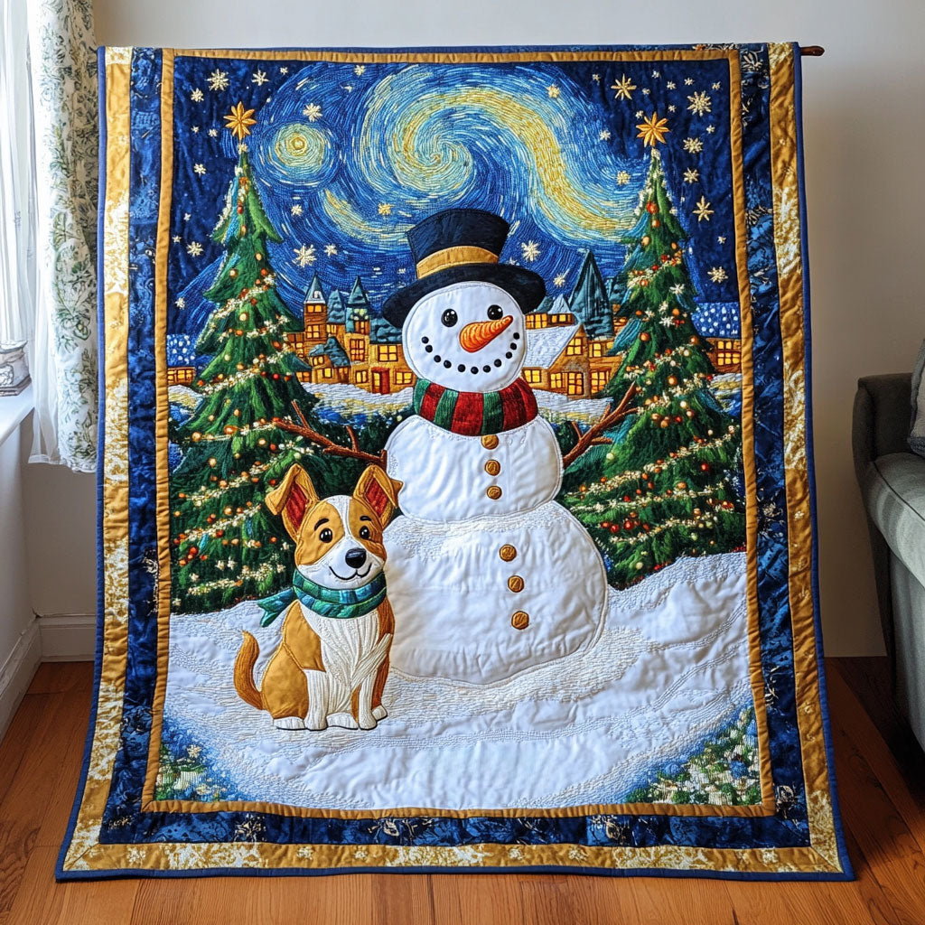 Holiday Sky Snowman WN0511051CL Quilt