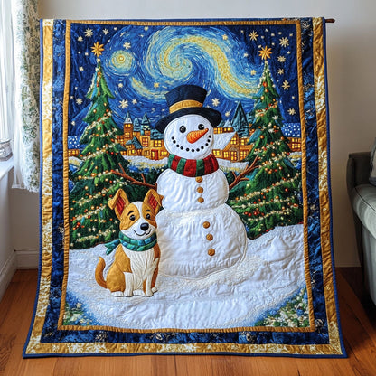Holiday Sky Snowman WN0511051CL Quilt