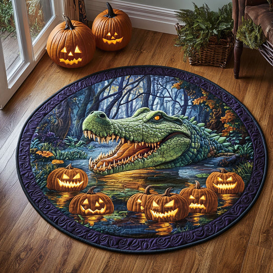 Pumpkin Swamp WY1908020CL Quilted Round Mat