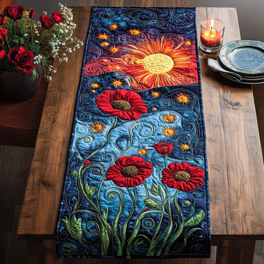 Mystic Poppy Bloom CW0406042CL Quilted Table Runner