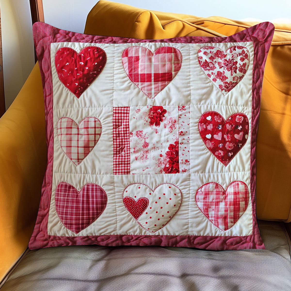 Patchwork Of Hearts WN1002117CL Quilt Pillow Case