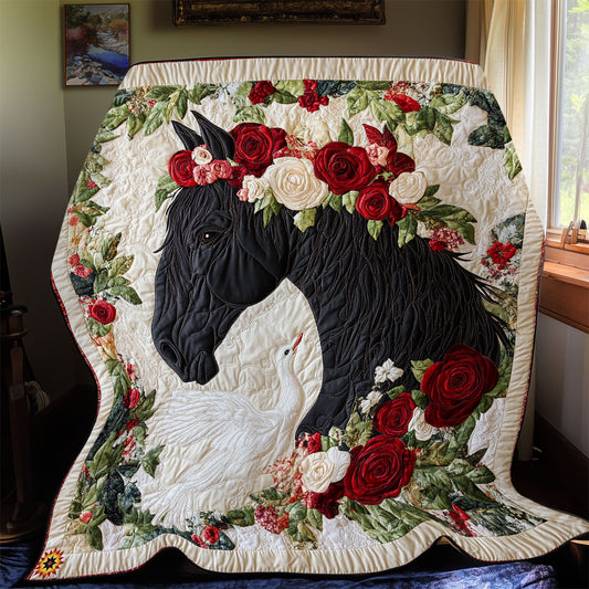Floral Dark Horse  WX2612028CL Quilt